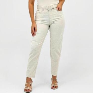 Imagem de Calça Specific Jeans Reta em Tecido Feminina-Feminino