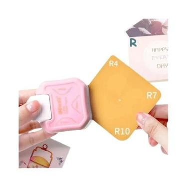 Imagem de Cortador De Papel Para Etiquetas 4 Em 1 Com Cantos Arredondados, Furad
