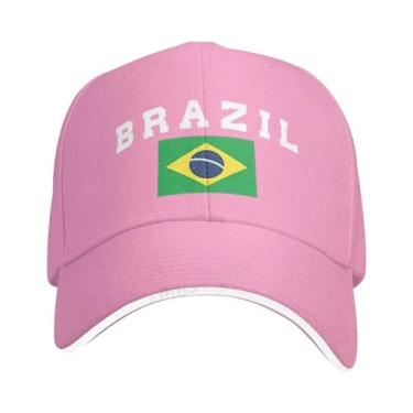 Imagem de Unisex ajustável Brasil bonés de beisebol, homem esporte ao ar livre, 