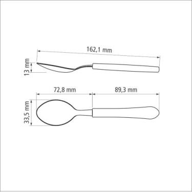 Imagem de Colher de Sobremesa Tramontina Leme com Lâmina em Aço Inox e Cabo de P