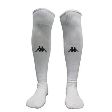 Imagem de Meião de Futebol Adulto Kappa Gold Esportivo Treino Tam 38-43, Branco