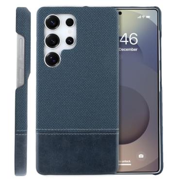 Imagem de SOKAD Capa de couro para Samsung Galaxy S25 Ultra compatível com Magsafe, design elegante vintage para homens e mulheres, capa protetora antiderrapante fina e fina para Galaxy S25 Ultra, azul