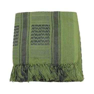 Imagem de Keffiyeh tático shemagh lenço árabe xale pescoço capa cabeça envoltóri