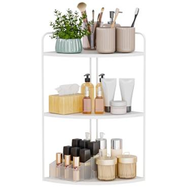 Imagem de Forest Angle Organizador de balcão de banheiro, organizador de bancada, organizador de penteadeira, armazenamento de banheiro, suporte de pia de banheiro, prateleira de balcão, balcão de canto