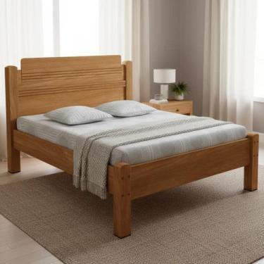 Imagem de Cama Paris Casal Modelo Reforçado Cabeceira Com Detalhes MDF MDP Para 