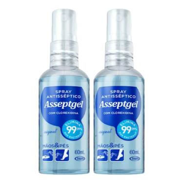 Imagem de Álcool Spray Antisseptico de Bolsa Asseptgel 60ml Clorexidina Original