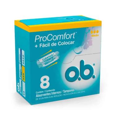 Imagem de Absorvente Interno Médio 8 Unidades Procomfort Ob