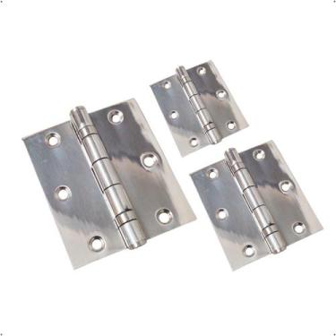 Imagem de Dobradiça 3"1/2 Aço Inox Para Porta Janela Com Rolamento Polido - RR I