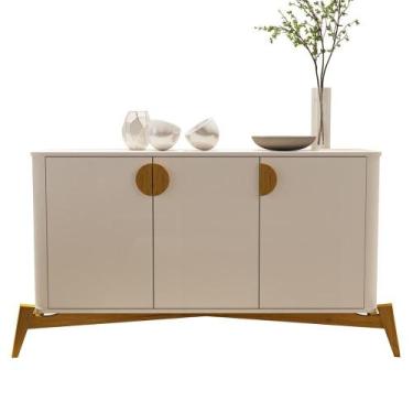 Imagem de Aparador Buffet Buriti com 3 Portas e Pés em madeira Maciça - JB BECHA