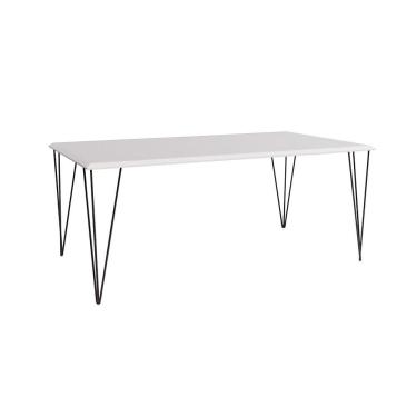 Imagem de Mesa Elen Tampo Retangular 150 X 90 Cm De Madeira Branco New Green - Branco