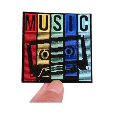 Imagem de Patches Bordados Termocolantes De Música Rock, Desenho Animado, Câmera