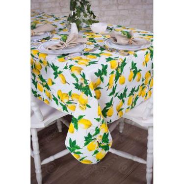 Imagem de Toalha de Mesa Retangular em Tecido Jacquard Estampado Limão Siciliano