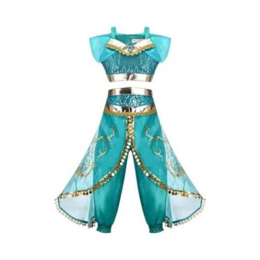 Imagem de Fantasia De Princesa Jasmine Do Aladdin Para Meninas, Vestido De Hallo