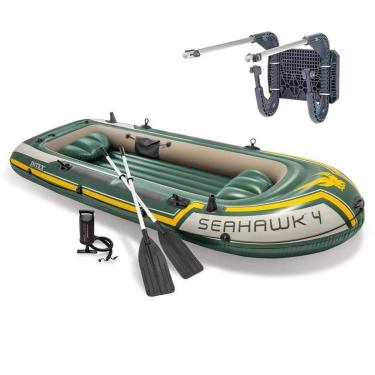 Imagem de Bote Inflável Intex Seahawk 4 Pessoas 400 Remo Suporte Motor-Unissex