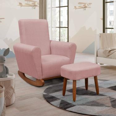 Imagem de Poltrona Amamentação Balanço Livía com Puff