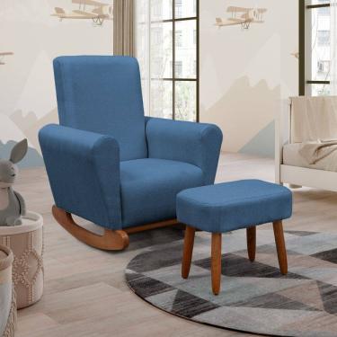 Imagem de Poltrona Amamentação Balanço Livía com Puff