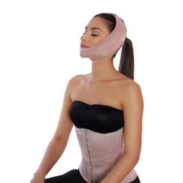 Imagem de Mentoneira Pós Cirúrgica Lipo Papada Faixa Otoplastia Orelha Abano Cin