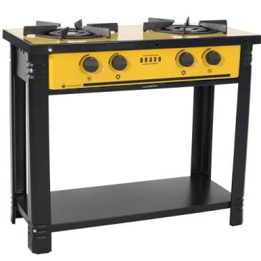 Imagem de Fogão Industrial Venâncio à Gás Bravo 2 Bocas Amarelo Esmaltado BR2BAM