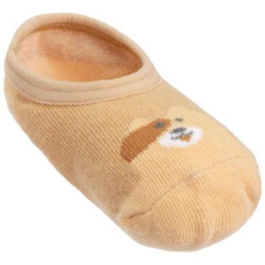 Imagem de Meia Sapatilha Colorida Antiderrapante Bebê Tamanho 21 a 25 Pimpolho M