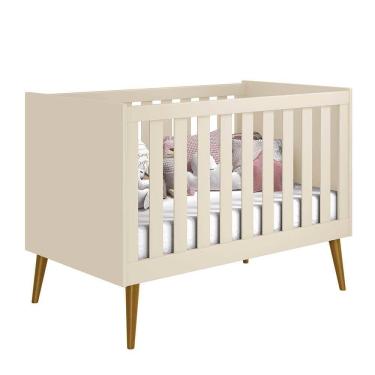 Imagem de Berço Mini Cama Noah com Pés em Madeira - Areia