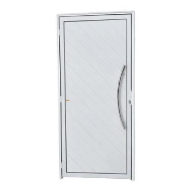 Imagem de Porta de Alumínio Lambril 210x100cm com Puxador Savana Super Brimak Ab