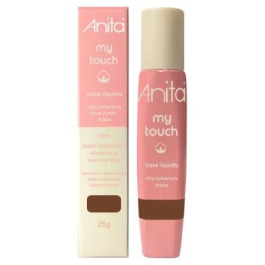 Imagem de Base Líquida Matte My Touch Alta Cobertura Cor 10 25g Anita