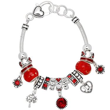 Imagem de Pulseira Falari com pedras do signo e berloques multicoloridos prateados