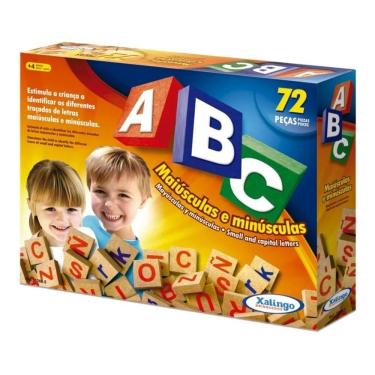 Imagem de Alfabeto Móvel ABC Com 72 Peças Xalingo Em Madeira Otima Qualidade