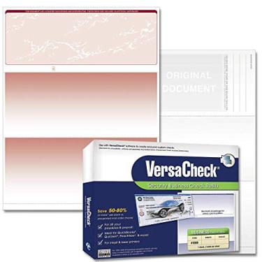 Imagem de VersaCheck Cheques seguros – 250 verificações de vales de negócios em branco – Borgonha Prestige – 250 folhas formulário #1000 – verifique no topo