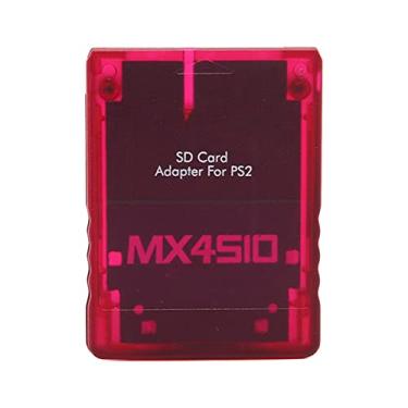 Imagem de Yoidesu Adaptador de cartão de memória para PS2, MX4SIO (expansão de memória para SIO) SIO2SD adaptador de cartão de memória de substituição para leitor de cartão de memória PS2 Fat Console (vermelho)