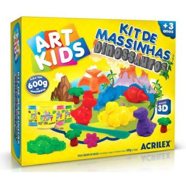 Imagem de Kit De Massinhas Acrilex Art Kids Dinossauro 40041 29629