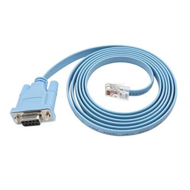 Imagem de Cabo Cisco Console de 9 pinos DB9 fêmea Serial RS232 Porta para RJ45 macho Cat5 Ethernet LAN Cabo de interruptor de cabo para console Cisco, DB9P to RJ45, 6 feet