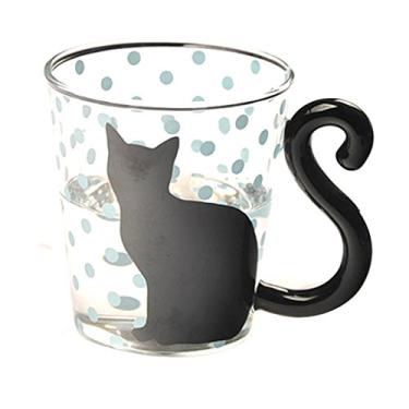 Imagem de Inzopo Copo de vidro criativo para gatos gatinhos xícara de chá caneca de café com leite. #1