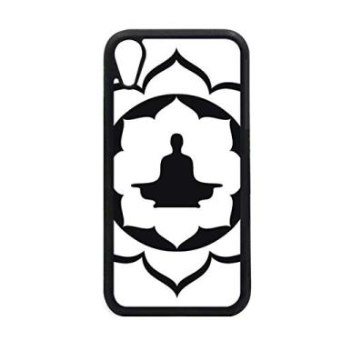 Imagem de Capa para iPhone XR personalizada com estampa de ilustração simples de imagem de lótus para proteção de telefone Apple