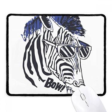 Imagem de Óculos de sol Cool Pinto Animal Mousepad com borda costurada Tapete de borracha para jogos