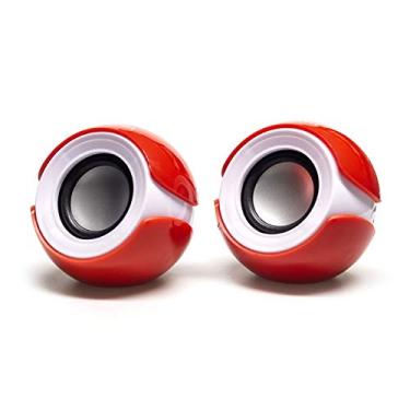 Imagem de Caixa de Som Conexão USB Exbom CS-68 VERMELHO/BRANCO