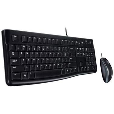 Teclado e Mouse Logitech Desktop mk120 USB 920-004429 - Preto