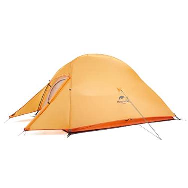 Imagem de Naturehike Cloud-Up 2 pessoas barraca de mochila leve com pegada – 20D 3 estação livre em pé domo acampamento caminhadas à prova d'água mochila tendas (210T Laranja)