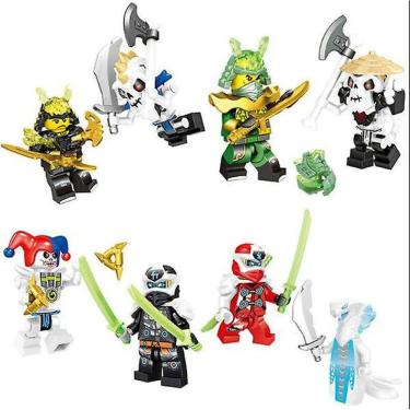 Imagem de Conjunto de 32 Pcs Ninjago Mini Figuras Kai Jay Sensei Wu Master Blocos de Construção Brinquedos