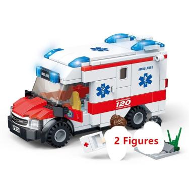 Imagem de Crianças Ambulância Médica Cidade Controle de Incêndio Building Blocks Mod