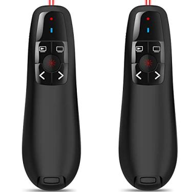 Imagem de Zoxkoy Ponteiro de apresentação Apresentador Slide Advancer: Clicker remoto sem fio PowerPoint com USB | Controle de 3,5 m de longo alcance | Compatibilidade universal | Design ergonômico - Pacote com
