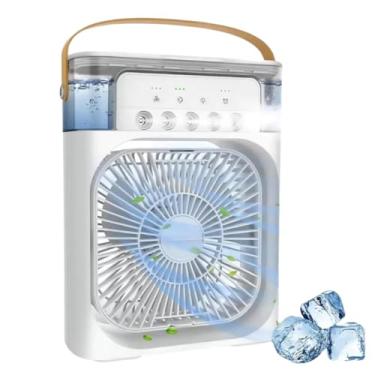 Imagem de Refrigerador De Ar Ventilador Umidificador Portátil Com Led Reservatório De Água Led Usb Idali Life