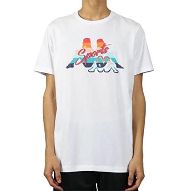 Imagem de KAPPA Camiseta masculina LOGO BOST SPORT 304S5C0-001 WHT/WHT, Branco, 3G