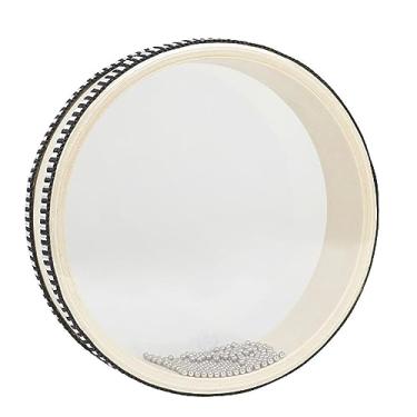 Imagem de Tambor Sea Drum 15 cm Ondulado Tambor de Mão Cor Natural Percussão de Tambor com Cabeças de Bateria Transparentes Moldura de Madeira Instrumento Musical para Casa Material Escolar