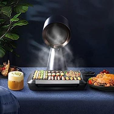 Imagem de Exaustor de mesa, sucção forte de 2m³/min, exaustor portátil, ajuste com um clique, duas engrenagens opcionais, fácil de limpar, baixo ruído, adequado para casa, cozinha