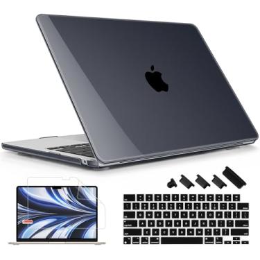 Imagem de Lepeoac Compatível com MacBook Air de 15 polegadas M3 A3114 M2 A2941 2024 2023 Releaes, capa rígida de plástico com capa de teclado e protetor de tela para Mac Air de 15,3 polegadas, compatível com