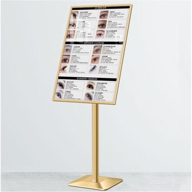 Imagem de Suporte de sinalização Suporte de pôster de chão, Suporte de sinalização de exibição interna externa, Suporte de pôster de pedestal ajustável, Show de negócios de igreja escolar, Supermercad