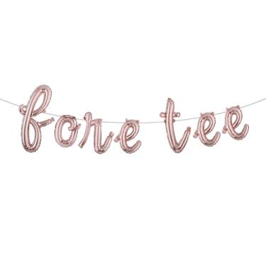 Imagem de Golf Themed 40th Birthday Party Decorations for Men Foretee Balloon Birthday Party Decorations Golf Theme Party Supplies Sports Theme Party Big Golf Ball Balloons (L FORE TEE Rose Gold)