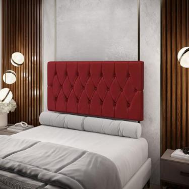 Imagem de Painel Centaurus 140 Veludo Aradecor, Vermelho, CASAL PADRãO