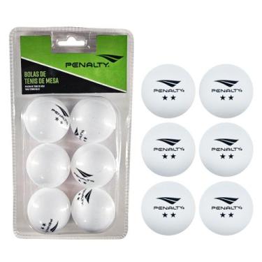 Imagem de Kit 6 Bolas de Ping Pong Tênis de Mesa Penalty Oficial, Branco